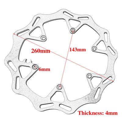 Motorcycle 260MM 220MM Front Rear Brake Disc Rotor Disk For XC SX SXF TPI Six Days KTM EXC EXCF For Husqvarna TC FX TX FE TE FC