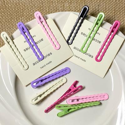 3 pezzi Colorati Mollette per Capelli Y2k per Donne Eleganti Metallo Becchi d'Anatra Clip Fermagli per Capelli per Ragazze Frangia Laterale Barrettes Accessori per Capelli per Ragazze