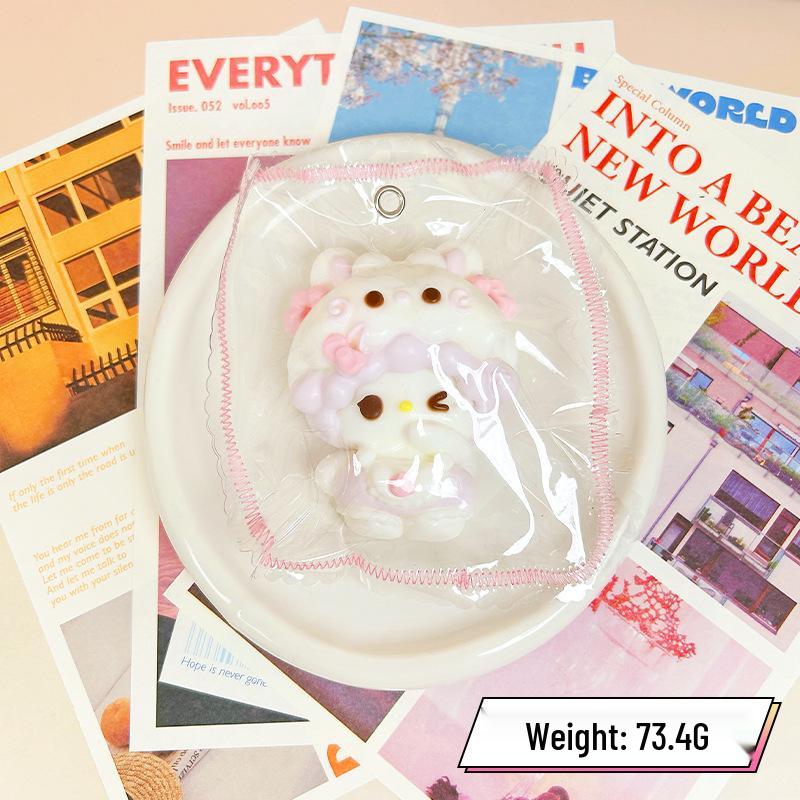 KT Series Squishy Silicone Animal Cream Slime Toy with Seamless Edge