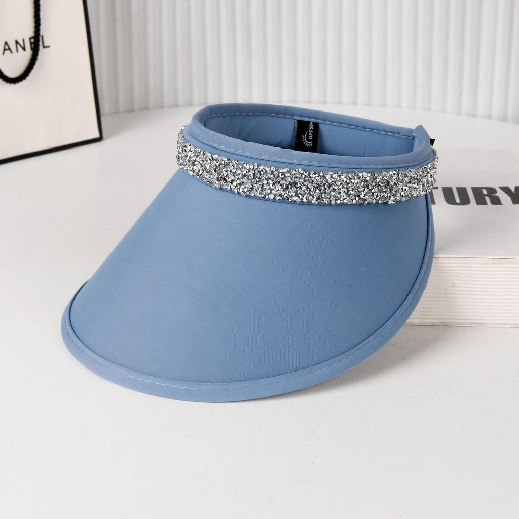 Summer new breathable shell hat anti-ultraviolet sun hat simple and versatile can tie ponytail empty top hat women