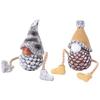 Mini Pine Cone Gnomes Figurine Unique Resin Faceless Doll Statue Cartoon Delicate Christmas Tree Hangings Decor Christmas Gift