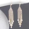 2024 Trendy Crystal Zircon Tassel Earrings for Versatile Style