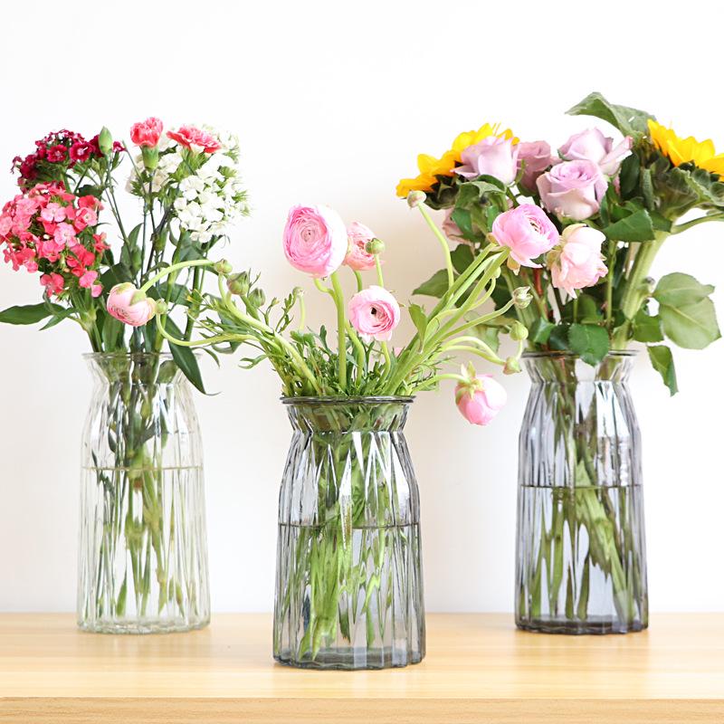 Pequeno Vaso de Vidro Criativo para Flores Frescas ou Secas - Ornamento para Mesa de Casa