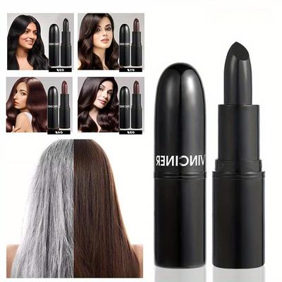 Bastão descartável para tintura de cabelo, cobre cabelos grisalhos, cor de cabelo temporária, nutre o cabelo, um item essencial para encontros, reuniões, etc.