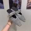 Fashion Mules Shoes Women Flats Mesh Summer Sandals New Casual Slippers 2025 Fashion Slingback Woman Party Shoes Band Zapatillas Mujer