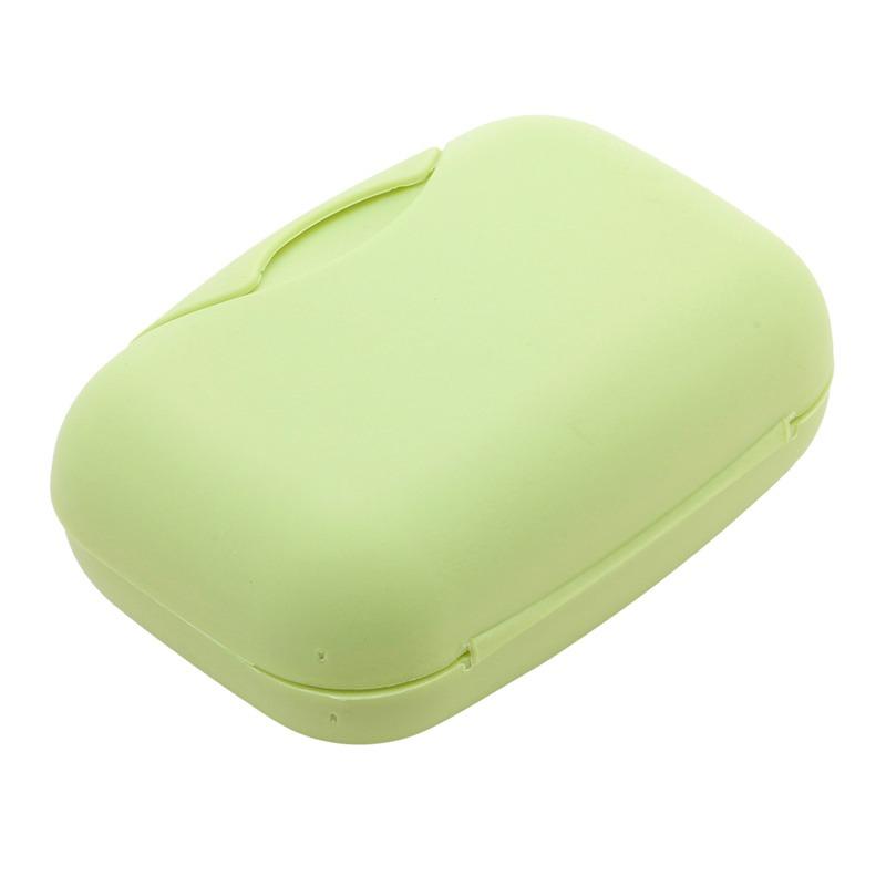 Practical Handmade Soap Box Case Dishes Waterproof Leakproof With Lock Cover 4 Colors