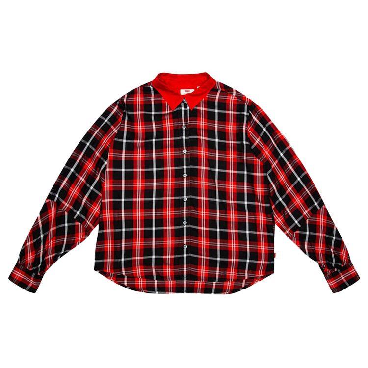 Levis X Jahan Loh Plaid Long Sleeve Shirt Women Shirts Red 18288-0000