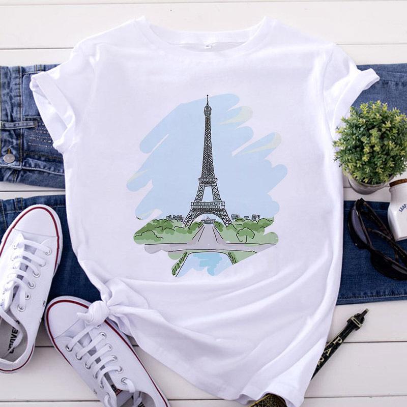 Summer Butterfly Flower Women's Printed Simple Letter Cute Pure Cotton Short Sleeved T-Shirts Women’s