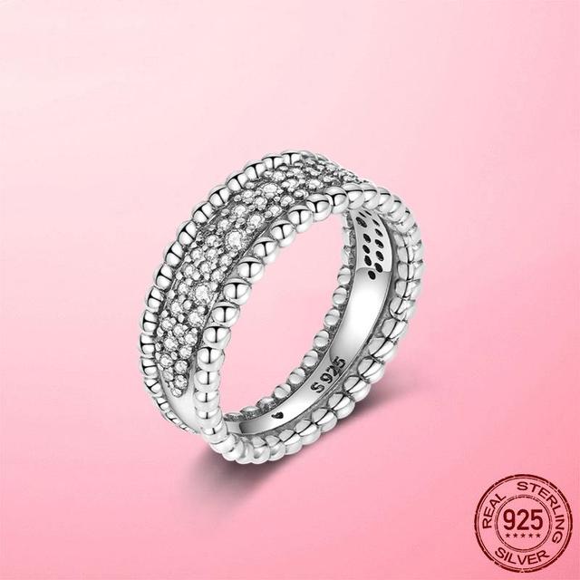 925 Silver Stackable Infinite Heart Daisy Flower Ring for Women Original Silver 925 Rings Brand Jewelry Gift