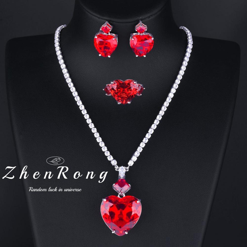 Elegantes Blaues Saphir Schmuckset Damen Voll Diamant Halskette Ohrringe Ring Braut Hochzeitsparty Abendkleid Luxus