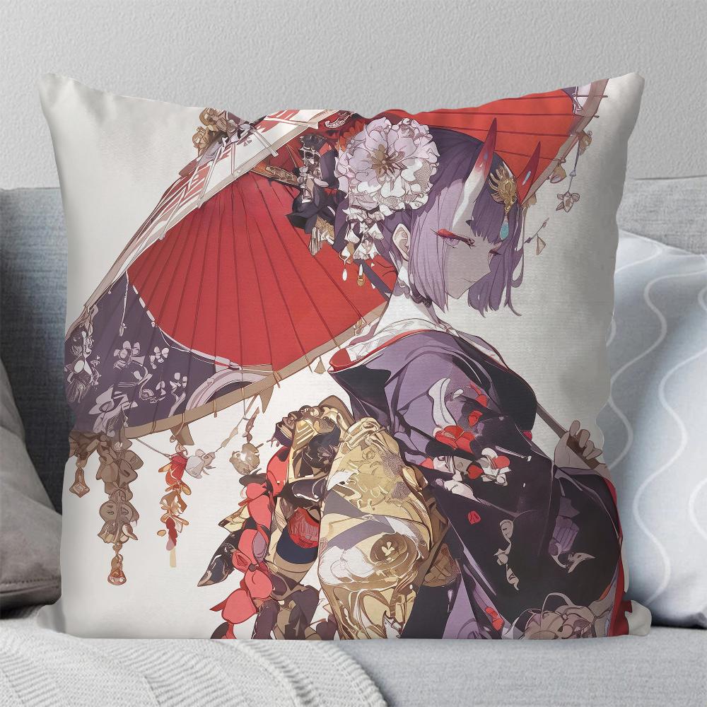 

Анимированная игра Shuten Douji Fate Grand Order Наволочка Квадратная подушка Спальня Диван Досуг Автомобиль Гостиная Украшение дома 40X40 12x12Inch