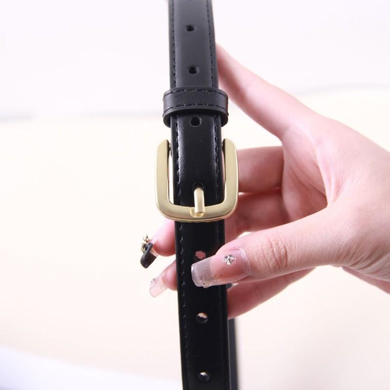 Womens Adjustable Classic Pu Waist Belt With Full Hole Design For Wear Everyday