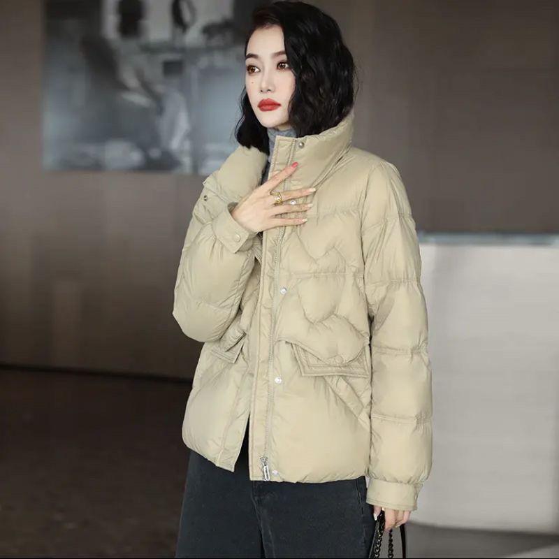 Short Down Jacket for Women In Winter Loose Design Feeling Niche Small Stature Fashionable White Duck Down Jacket for