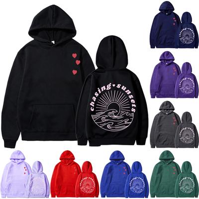 Unisex Fashion Casual Long Sleeved Round Neck Loose Plush Pullover With Rope Hoodie