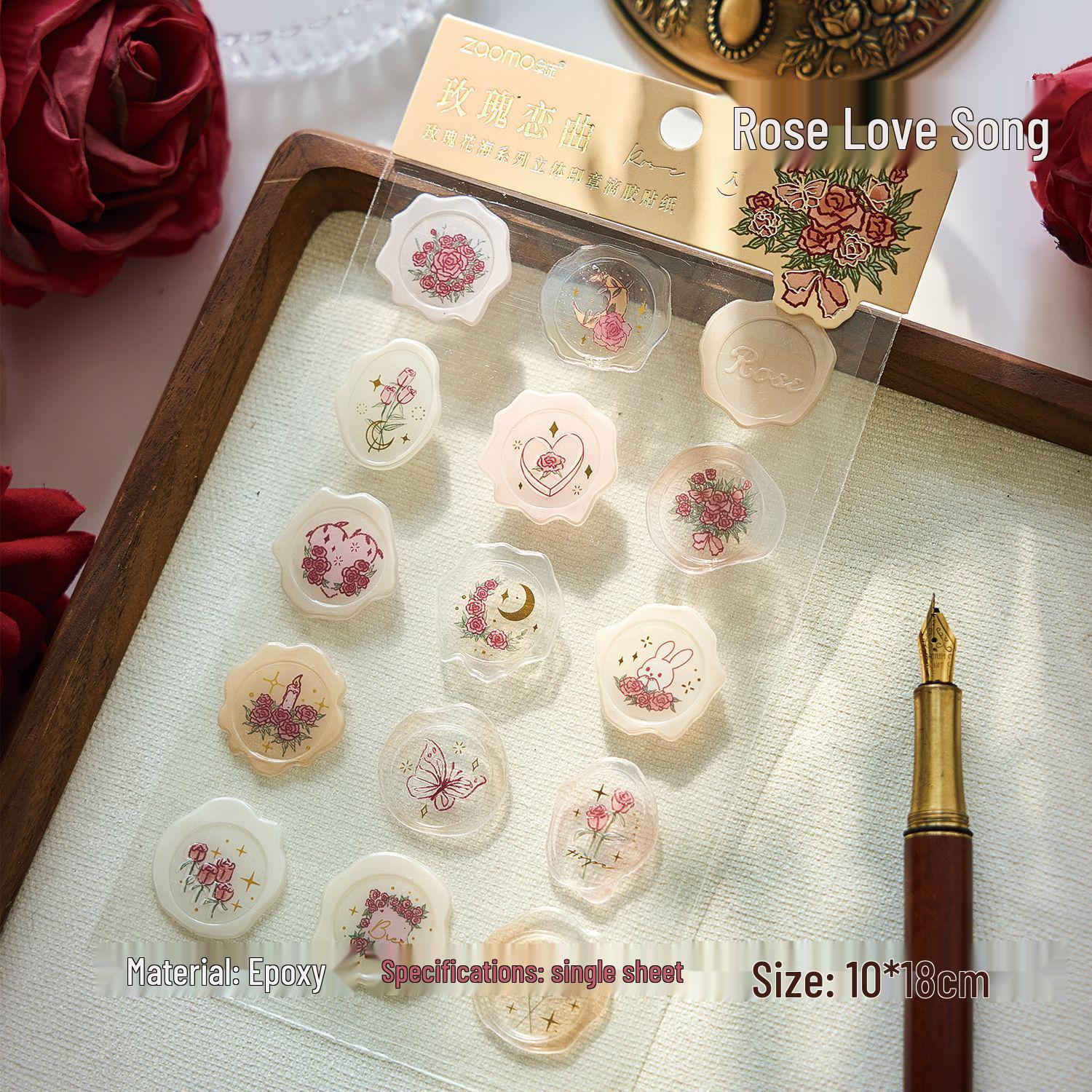 

Zaomo 3D Rose Sea Wax Seal Stickers for Journals & Envelope Decoration
