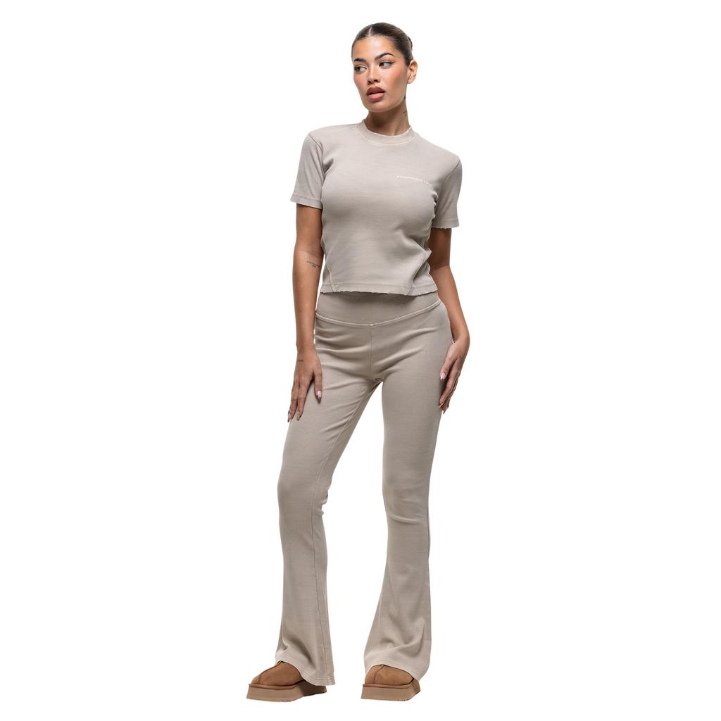 Good For Nothing Womens/Ladies Ribbed Flared Leggings