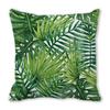 Watercolor tropical green leaf banana leaf Digital printing short plush pillow covers for sofa office cushion cover home goods