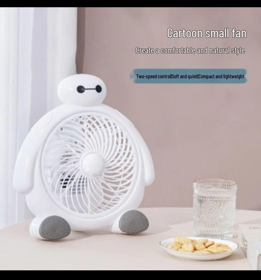 

Mini Cartoon Silent Desktop Fan for Dorms, Office, and Home 28*23.5*14 cm