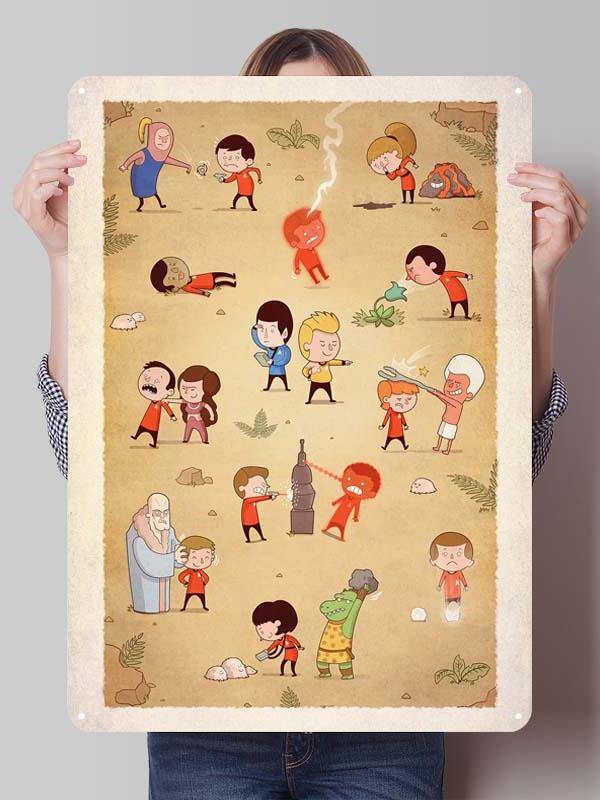 Klassische Filmplakate Star Treks Metallschilder Schlafzimmerdekoration Wohnzimmerdekor Männer Benutzerdefinierte Blechschilder für Wandkunst Dekoration