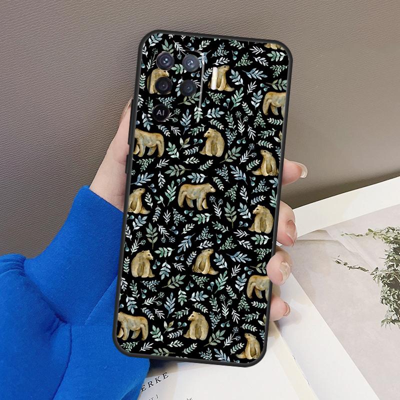 Tigers Leopards Tropical Leaves Case For Oppo A94 A74 A54 A80 A60 A40 A18 A38 A58 A78 A98 A96 A76 A16 A15 A17 A57 A77 A5 Pro