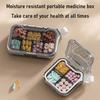 Pill Box Easy to Carry Pills Organizer with Handles And Leak-Proof Compartments Holder for Travel Gym Work