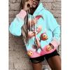 Womens Oversized Hooded Sweatshirt With Botanical Cartoon Print Loose Fit Comfortable Casual Top 2025