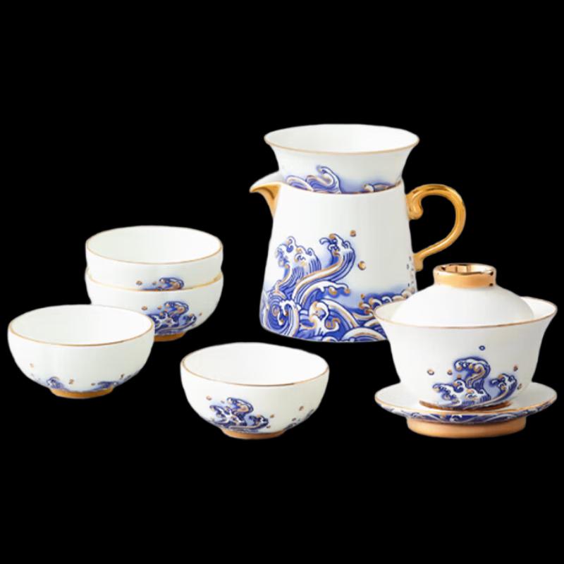

Auratic Mr. Porcelain Pearl of the Sea 9-Piece Tea Set