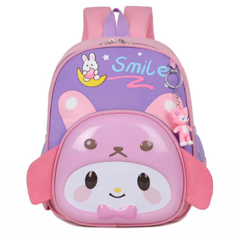 Cute Cartoon Kids Backpack For 3-5 Year Old Boys And Girls Oxford Cloth Breathable And Lightweight Modern And Trendy Style Animal Pattern