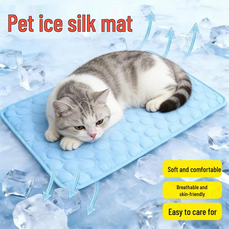 Cool Breathable Ice Silk Pet Mat for Cats and Dogs