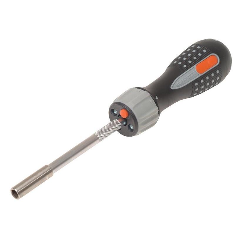 Bahco 808050l Led Ratchet Screwdriver & 6 Bit