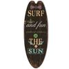 Summer Beach Ocean Theme Leisure Decoration Surfboard Wooden Sign Bar Home Wall Retro Ornament Decor Wood Board