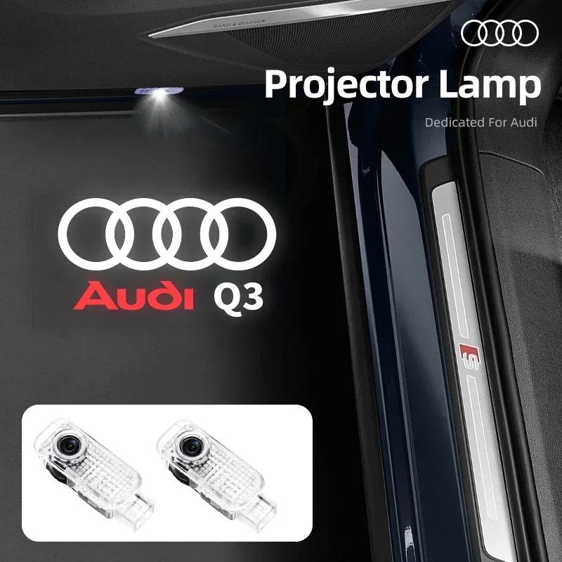 2X LED Car Door Light For Audi A1 A4 A6 A7 RS A5 Q3 Q5 Q7 A8 A3 TT SQ5 Quattro S3 A8 S4 S5 S8 Projector Lamp Door Welcome Light