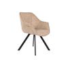 Metal Chair - DKD Home Decor - Black and Beige - 64x67x85 Cm - Solid Backrest - Plain - Adult - Living Room