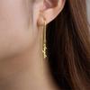 Custom Name Long Pendant Earrings Personalized Chains Ear Studs Custom Stainless Steel Letter Name Earrings Wedding Gifts