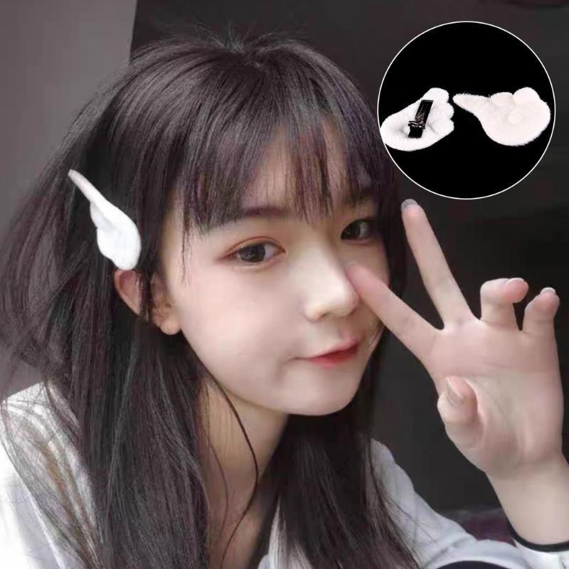 Angel Wing Hair Clips Cartoon Hair Barrette Trendy Non Slip Hair Clamps Ponytail Holder Sweet Side Clip Hair Accessories