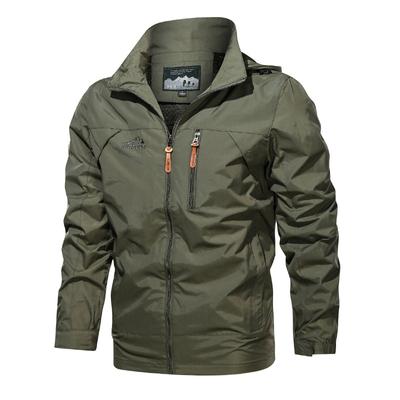 Nieuwe Lente En Herfst Grote Maat Jas Heren Winddicht En Waterdicht Outdoor Jas Met Capuchon Herenjas