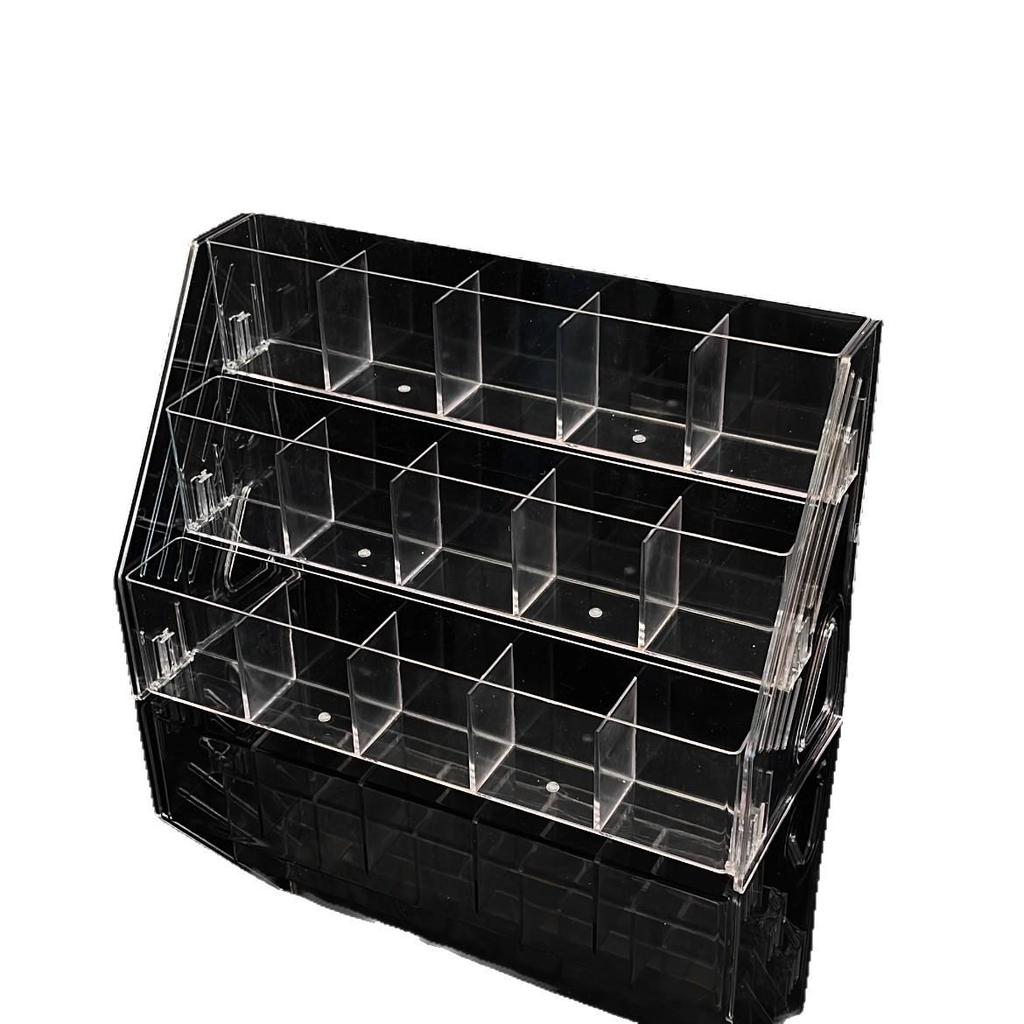 Large Capacity Acrylic Pen Holder - Multi-Grid Organizer for Watercolor Pens and Paintbrushes