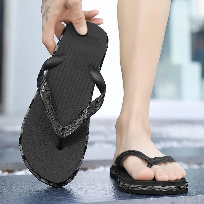 Shiatsu Slippers for Men Outdoor Flip Flops Shoes Beach Y2k Eva Designer Luxury Trend 2025 Casual Low Price Rubber Sandals Man