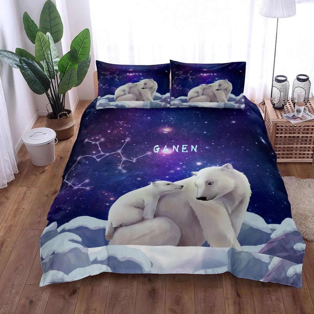 Vintage Wild Bear Wildtierschutz Bettbezug Set King Queen Double Full Twin Single Size Bettwäsche Set