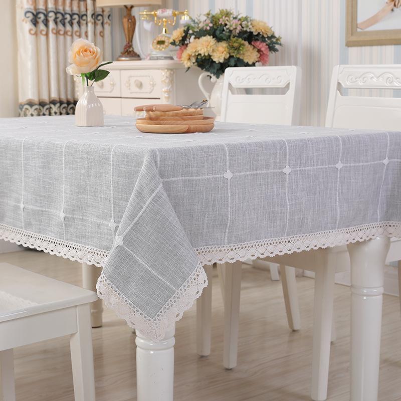 Modern Simple Light Luxury Tablecloth Nordic Imitation Cotton And Linen Dining Table Cloth Solid Color Rectangular Coffee Table Mat Spot