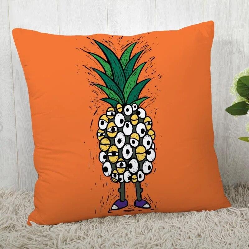 Pillowcase Pineapple Pattern Square  Christmas Zipper