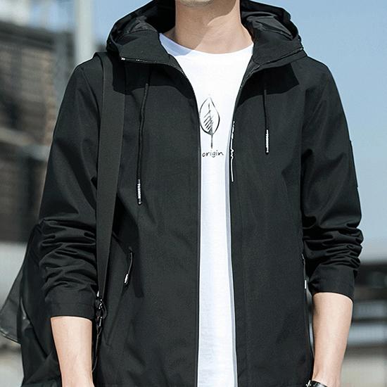 Herrenjacke Frühling und Herbst Koreanische Version Lose Lässige Arbeitsjacke Herren Kapuzenjacke Mode Herrenbekleidung