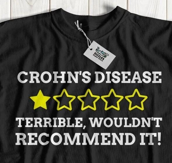 

Unisex Funny Crohn s Disease T-Shirt Colitis Gifts & Enteritis Shirts IBS Tee L