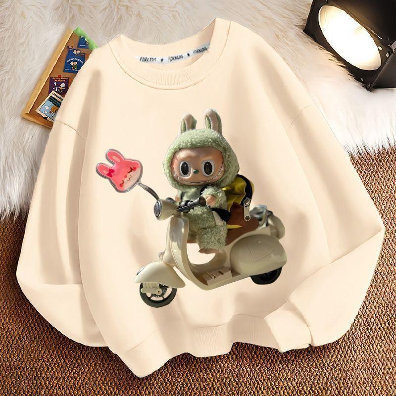 Children's Fashion LBB Hoodies, Round-neck Long-sleeved Hoodies for Boys and Girls  Spring and Autumn