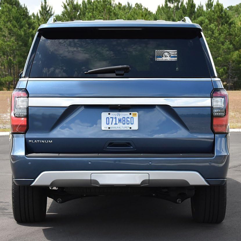 

10pcs Thin Blue line Flag Code 4 Car Sticker Decal, Police Support American Flag Bumper Stickers for Cars Trucks Window Laptop, Bandera de policía