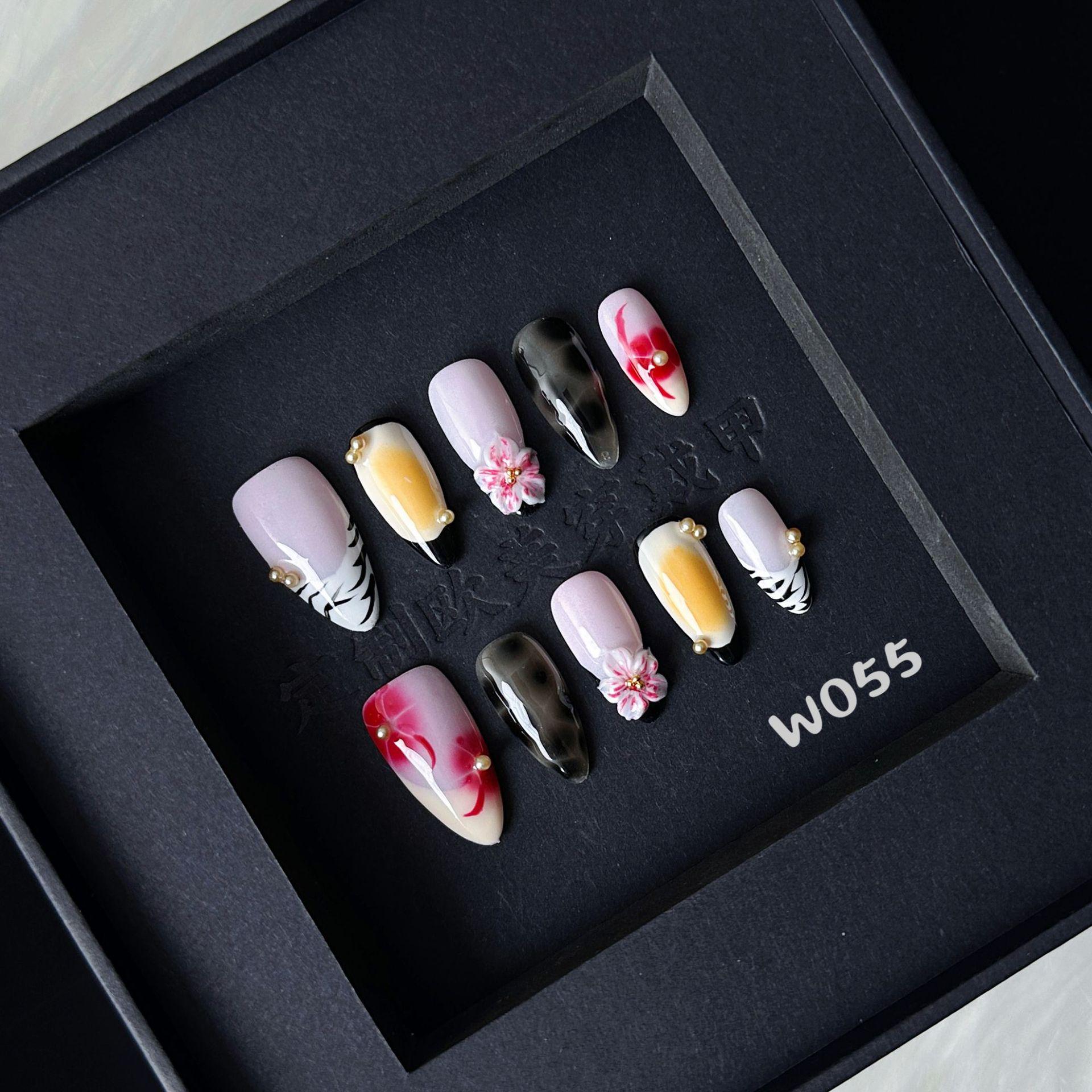 

Chuangyi Handmade Minimalist French Nail Stickers - Advanced Wearable Manicure Extra Small