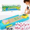 Cute Animal Mini Bowling Set Frog Desktop Toy For Kids, Interactive Learning Game