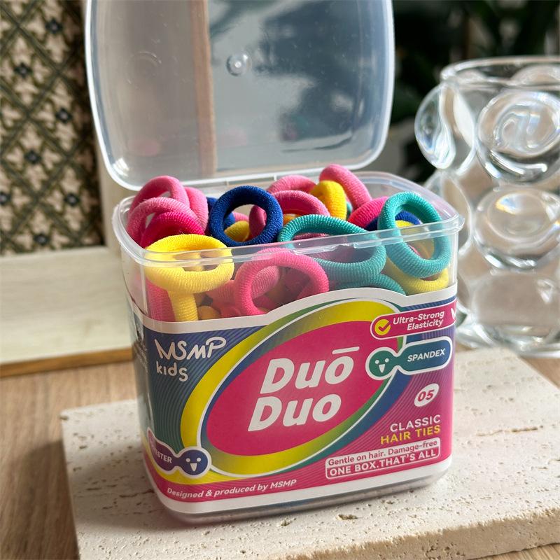 

Hair Accessory Basic Base Elastic Band Thumb Hair Ring Hair String Colorful Box Packaging 130 Hair Strings As Head Ornaments маджента/синій