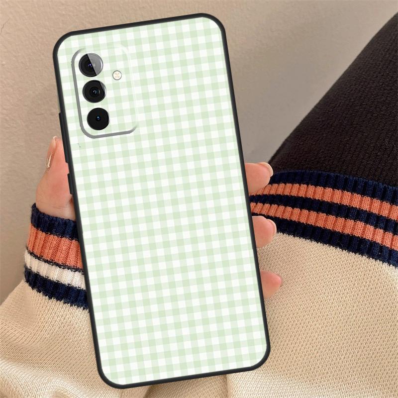 Pastel Gingham Cover For Samsung Galaxy A12 A13 A14 A54 A53 A52 A34 A33 A32 A24 A23 A22 A51 A71 Phone Case