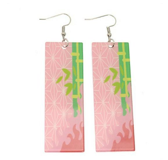 Japanese Style Demon Slayer Mutsuki Haya Female Demon Earrings